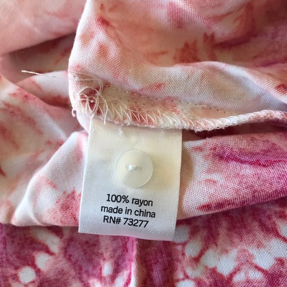 SONOMA red white tie dye print tunic top XS - Picture 3 of 8